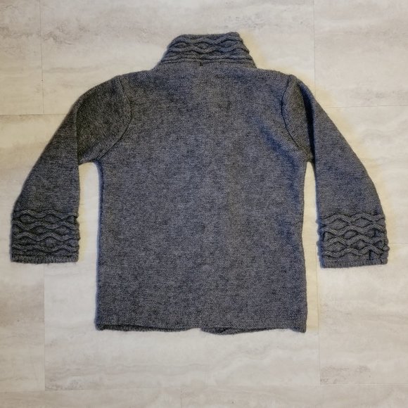 Maryline Made in Italy Gray Thick Knit Top Button Womens Cardigan Large - Picture 2 of 7